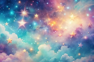 Poster - Ethereal Celestial Pattern Background for Inspirational Journaling - Bokeh Effect