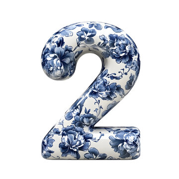 Blue and white porcelain ceramic creative number 2