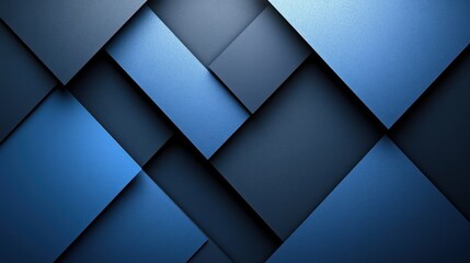 Poster - Abstract geometric background with overlapping blue and dark gray squares creating a dynamic pattern.