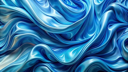 Poster - Elegant Blue Marble Silk Fluid Texture: Vertical Abstract Background Wallpaper