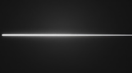 Poster - Abstract glowing white line on black background.
