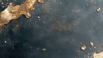 Poster - Luxurious black creating gold wavy background and elegant pattern