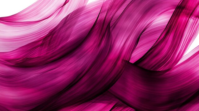 Artistic hand-drawn deep magenta strokes layered elegantly on white.