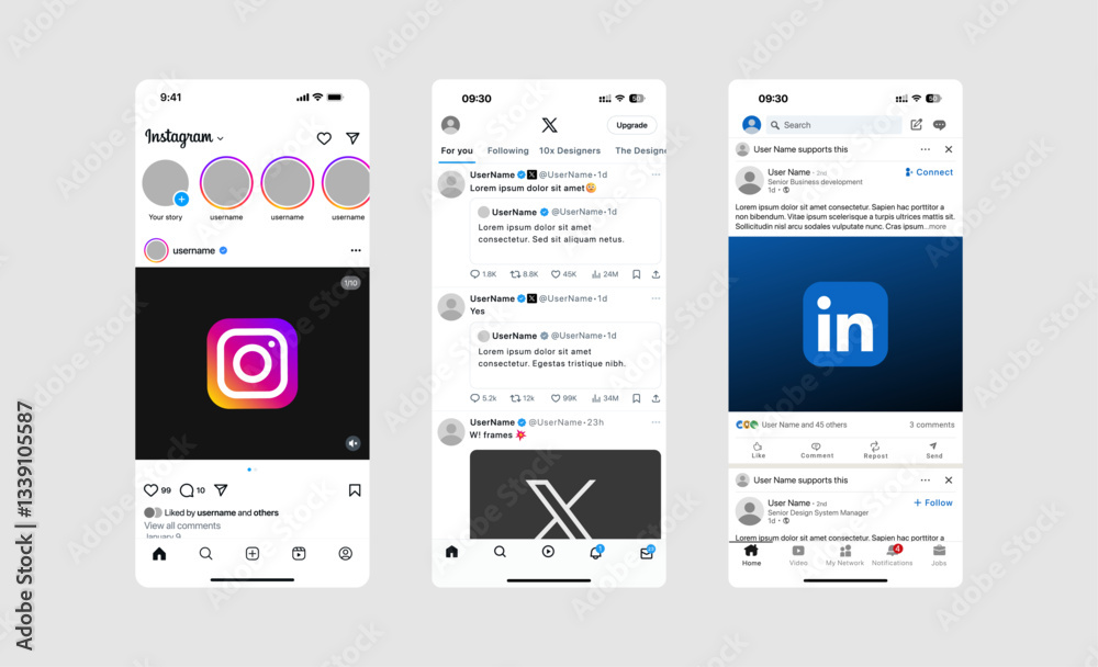 Instagram And X Interfaces Editorial Interface Mockup Of Spotify Instagram And X Interfaces Editorial Interface Mockup Of Spotify
