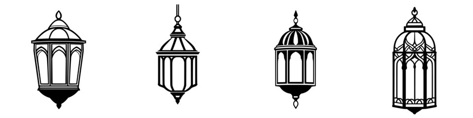 Poster - decorative lantern designs showcasing intricate patterns and styles from diverse cultural background