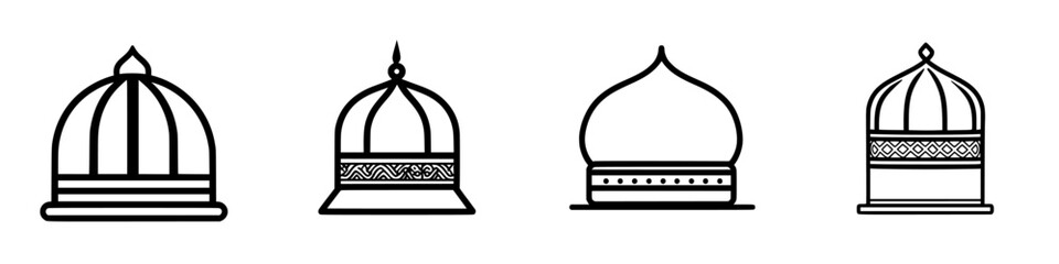 Poster - Distinctive dome designs showcasing architectural variety and cultural significance in traditional styles