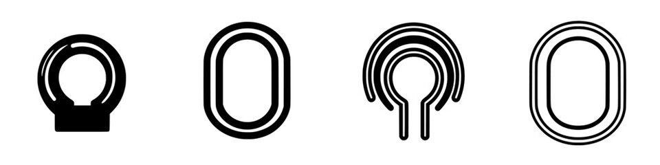 Poster - Different designs of loop shapes showing variations in style and form for creative applications in art and design