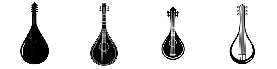 Poster - Collection of traditional string instruments showcasing different designs and shapes
