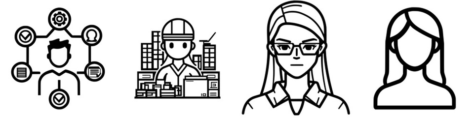 Poster - connecting professionals and workers in various sectors focusing on collaboration and productivity