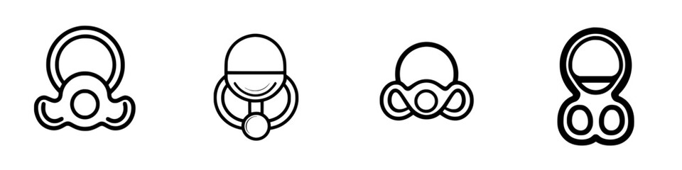 Poster - Various designs of octopus illustrations in a minimalist style featuring different features and elements