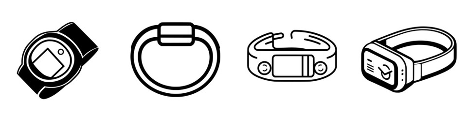 Poster - Various designs of wearable technology showcases innovative features for modern users