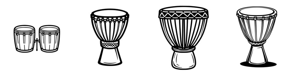 Poster - Various traditional drumming instruments showcased in an artistic style