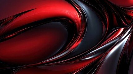 Aufkleber - Abstract red and black swirling design.