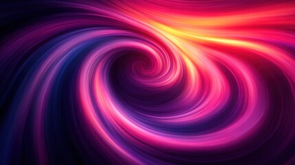 Poster - Abstract swirl of vibrant pink, purple, and orange colors creating a dynamic, energy-filled vortex.