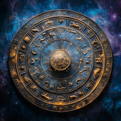 Wall Mural - modern zodiac sign illustration with trendy blur effect