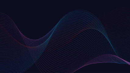 Poster - abstract colorful lines background. blending gradient colors. digital frequency track equalizer. lin