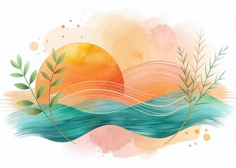 Poster - Abstract Line Art Texture: Hand-Painted Minimalist Background