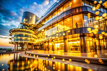 Poster - Abstract Gold Bokeh Background: Luxurious Architectural Blurred Lights