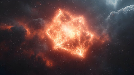 star nebula in cosmic clouds