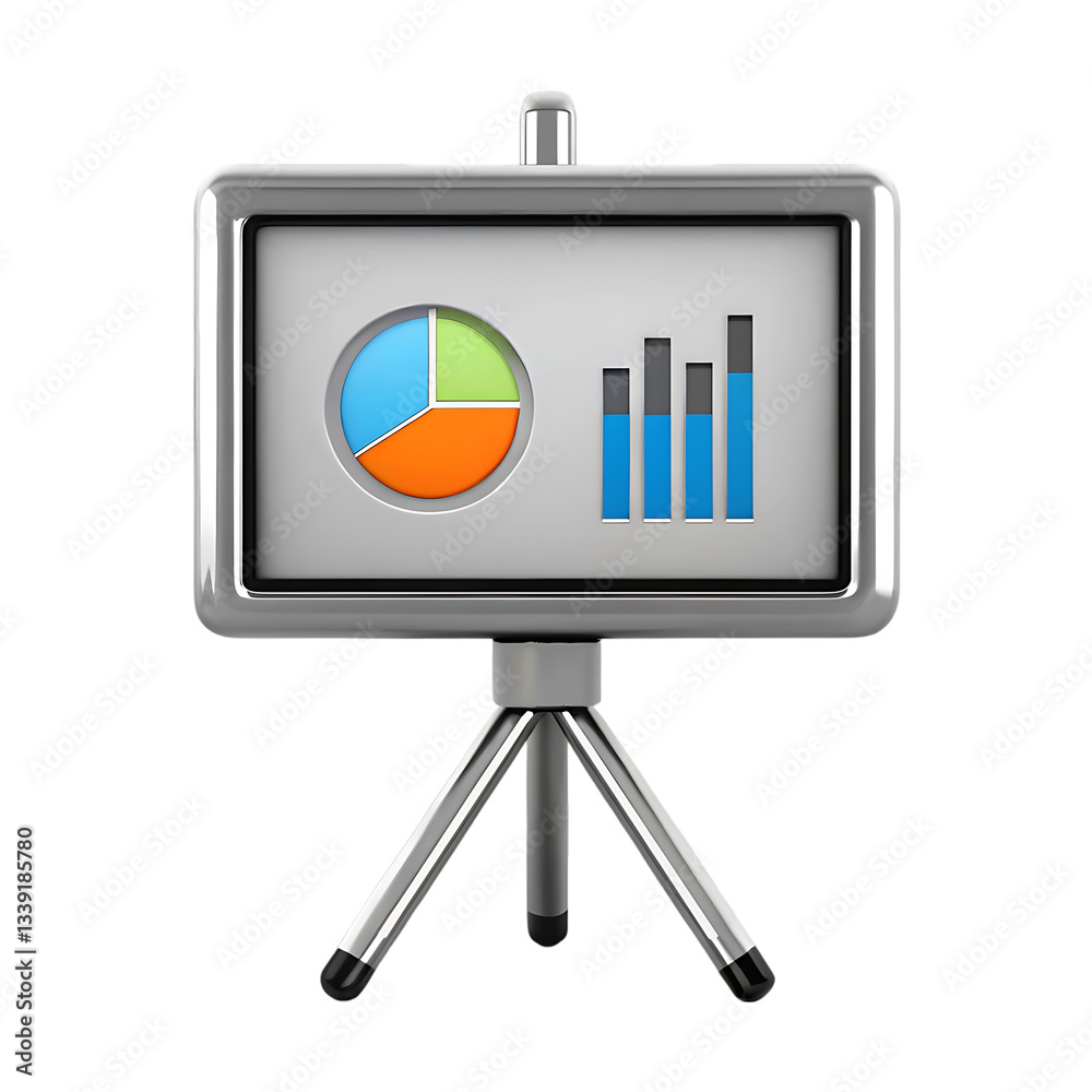 Presentation board with charts and graphs. Stock Photo | Adobe Stock