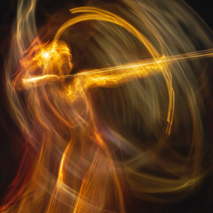 Wall Mural - modern zodiac sign illustration with trendy blur effect