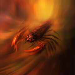 Wall Mural - modern zodiac sign illustration with trendy blur effect