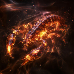 Wall Mural - modern zodiac sign illustration with trendy blur effect