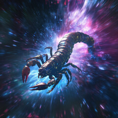 Wall Mural - modern zodiac sign illustration with trendy blur effect