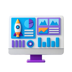 Poster - Startup dashboard, business analytics, growth.