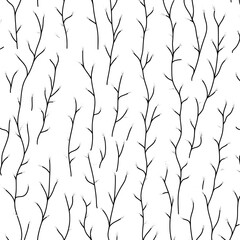 Poster - A modern botanical leaves pattern design suitable for organic and healthy food packaging, textile, fabric, natural eco cosmetics, and vegan products featuring floral seamless patterns