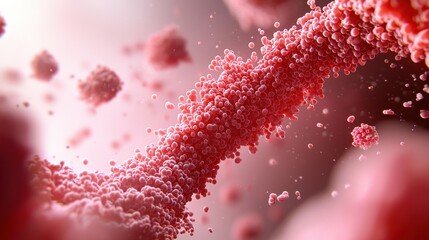 Poster - Abstract Microscopic View of Cellular Structures and Biological Elements