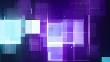 Poster - Glowing Abstract Squares Pattern Animation: Seamless 4K Background for Business Presentations