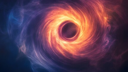 Wall Mural - abstract swirling cosmic nebula fiery vortex