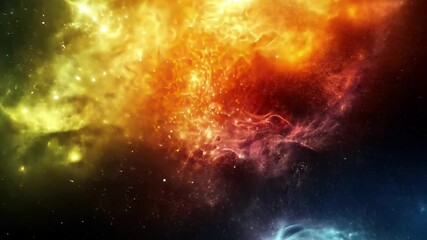 Poster - Colorful abstract animated background with vibrant gradients and cosmic elements, Abstract animated background Gradient colors