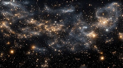 Wall Mural - an abstract night sky filled with white stars.