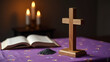 © arley_design - a cross on the table and a small pile of ashes