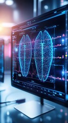 Poster - Advanced Medical Technology Displaying Heart Health Analysis Graphics