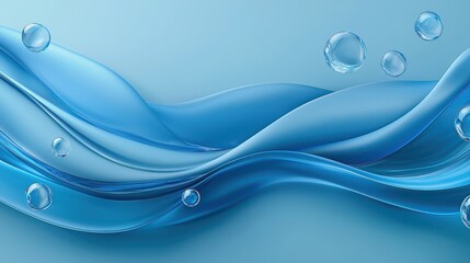 Wall Mural - crystal clear macro water drops background, a glistening, pure and refreshing visual experience