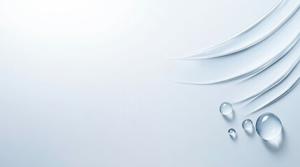 Wall Mural - mesmerizing macro photography, exploring the intricate world of water droplets on a white surface