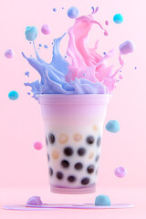 Poster - a pink background