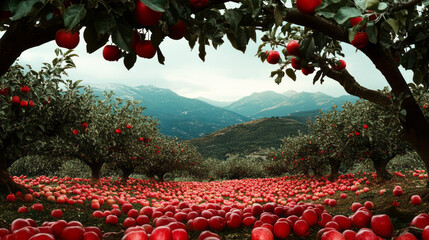 Poster - a field of apples