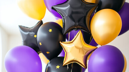 Aufkleber - a bunch of balloons with a star on them