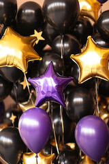 Leinwandbilder - a bunch of balloons with a star on them