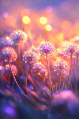 Poster - a bunch of flowers with blurs in the background