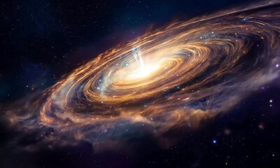 a stunning cosmic phenomenon - a massive, swirling galactic spiral nebula