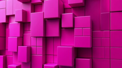 Poster - Dynamic abstract background featuring a vibrant magenta color with geometric shapes and textures, Abstract Background, magenta color, 3d, video