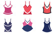 © md manik hossain - Camisole Tank Top Icon Set – Stylish Vector Illustrations