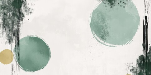 Poster - An abstract painting depicting shapes and artistic brush strokes