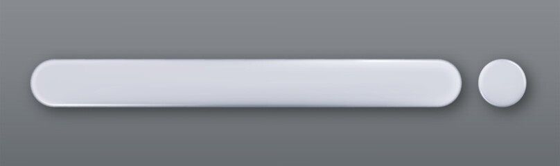 Leinwandbilder - White Search bar button with realistic shadow isolated. Web search button concept.