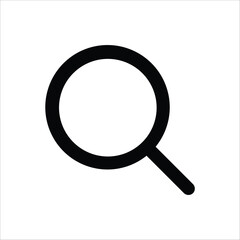Wall Mural - a clean and minimalist magnifying glass icon, perfect for representing search, zoom, or discovery.